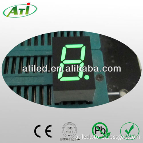 7 segment indoor display 1 digit 0.36" pure green color
